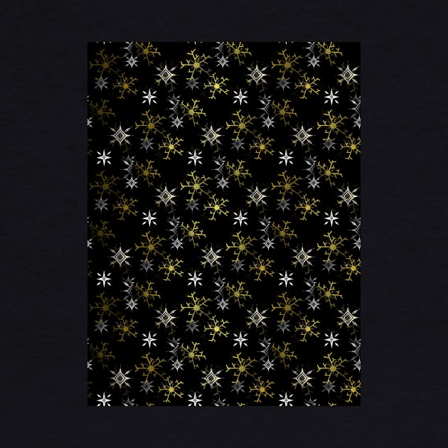 TOUCH Of Gold Snowflakes Pattern by SartorisArt1